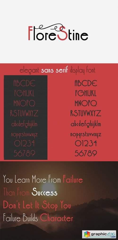  Florestine - Elegant Sans Serif Display Font [4-Weights] 