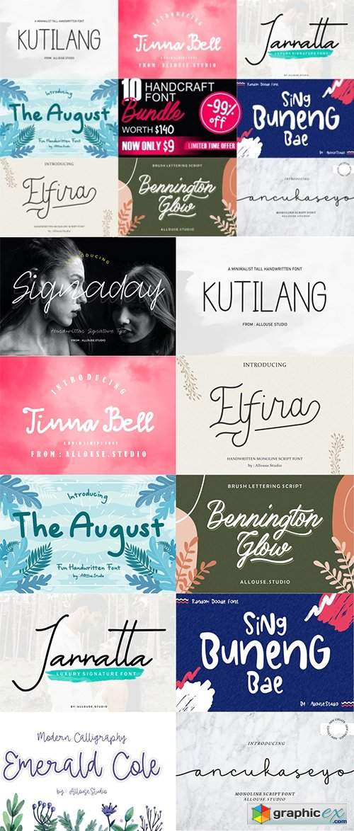 Handcraft Fonts Bundle