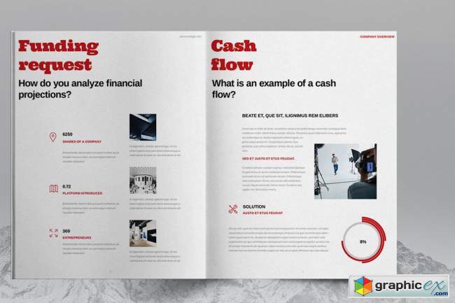 Red Brochure Layout Template 