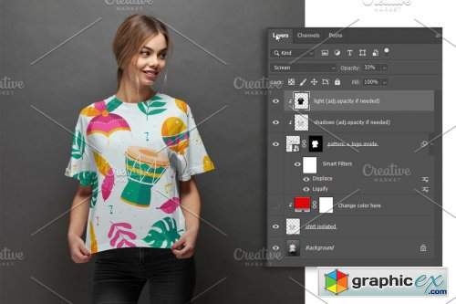 Download Girl T-shirt mockup (front/back) » Free Download Vector ...