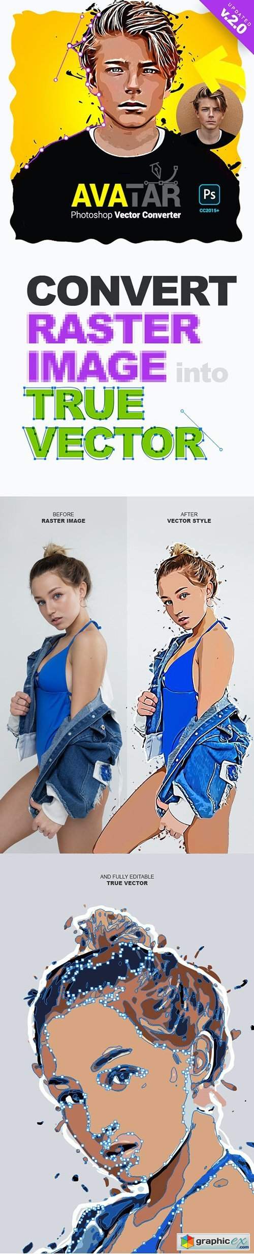 Vector Converter - Avatar - Photoshop Plugin V2 