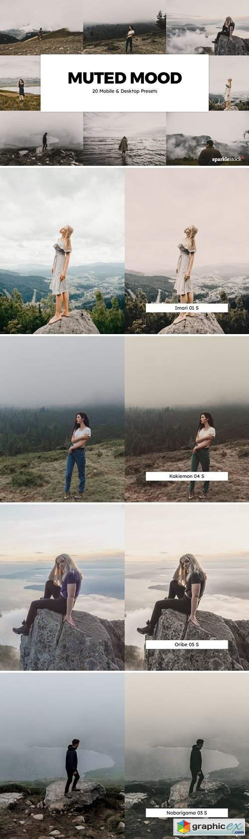 20 Muted Mood Lightroom Presets and LUTs