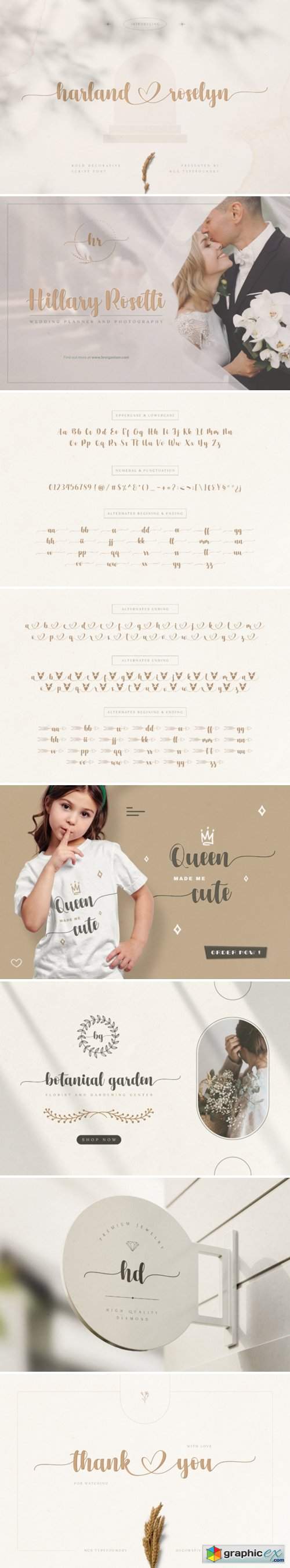  Harland Roselyn Font 