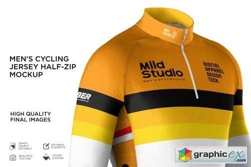 Download Men's Cycling Jersey Mockup » Free Download Vector Stock ...