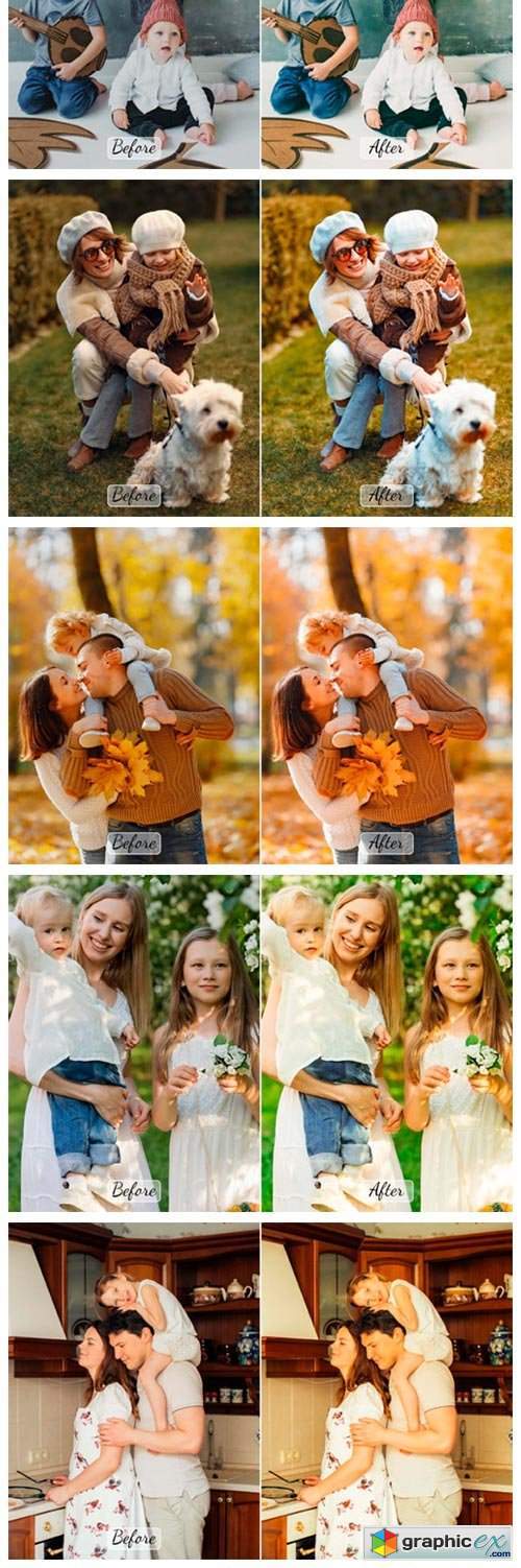 Pro Family Photoshop Actions, ACR, LUTs