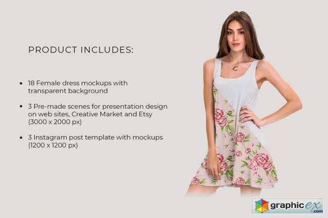 Dress Mockup Template Set 5837632