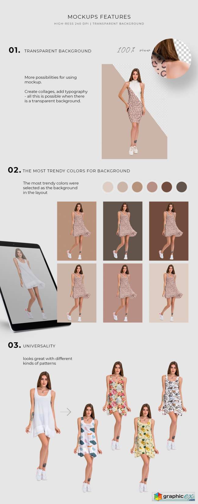 Dress Mockup Template Set 5837632