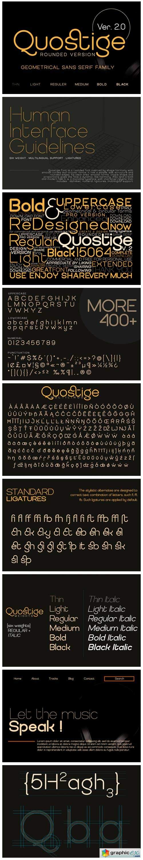  Quostige Rounded Font 