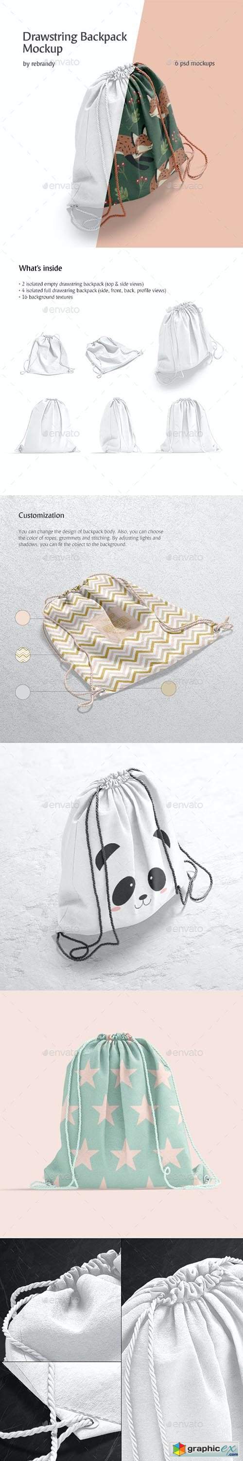 Download Drawstring Backpack Mockup Free Download Vector Stock Image Photoshop Icon