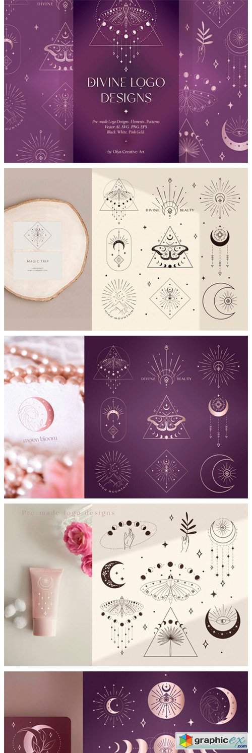 Divine Beauty Logo Designs, Patterns.