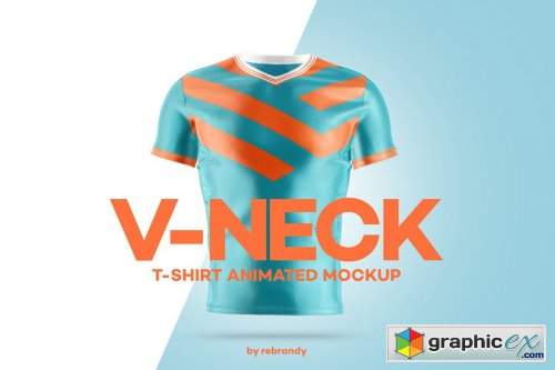 Download V Neck T Shirt Animated Mockup Free Download Vector Stock Image Photoshop Icon