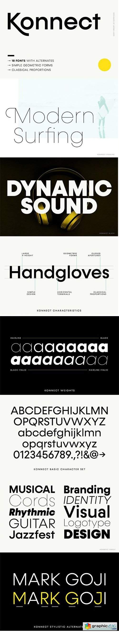 Konnect Font Family 3438587 [18-Weights]