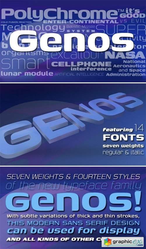  Genos Sans Serif Font Family [14-Weights] 