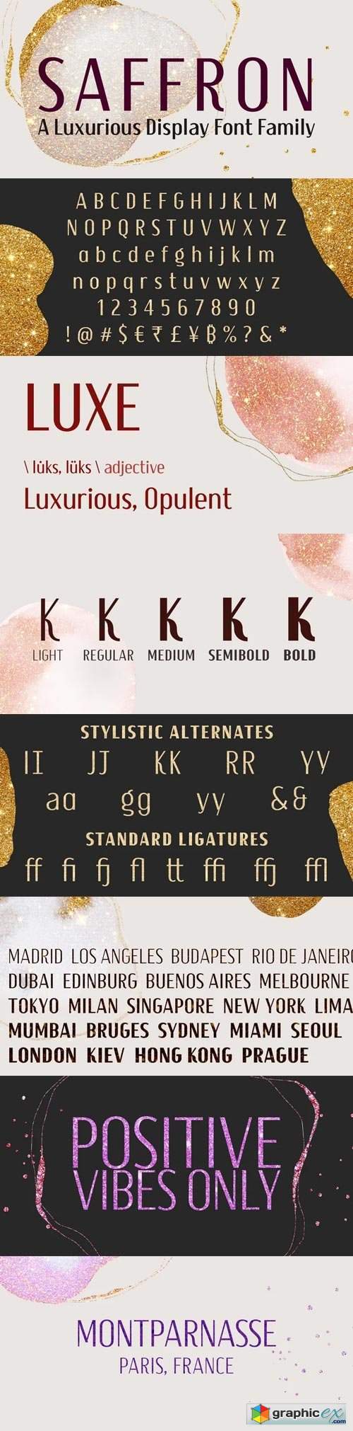  Saffron Font Family 