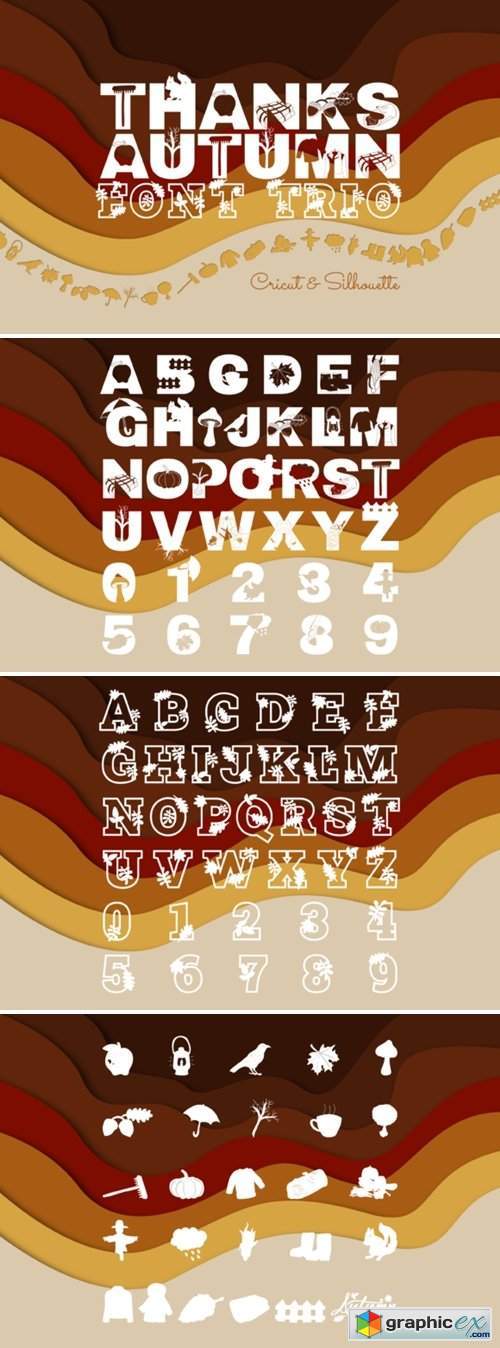 Thanks Autumn Trio Font