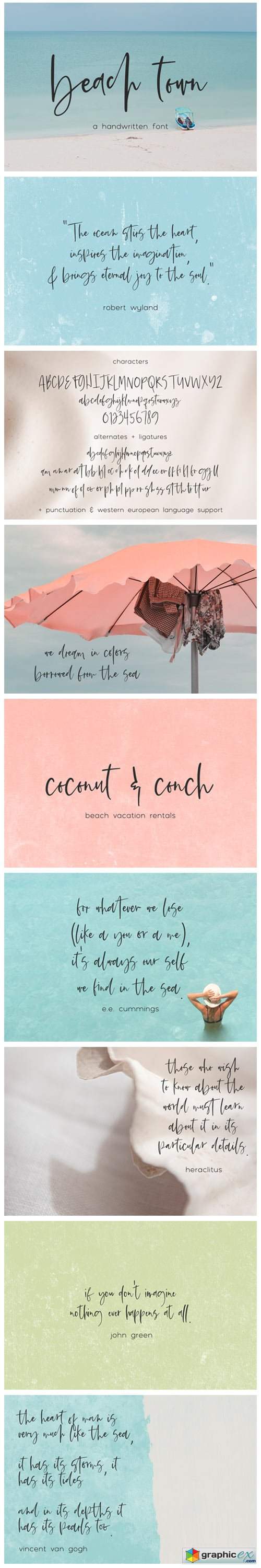  Beach Town Script Font 