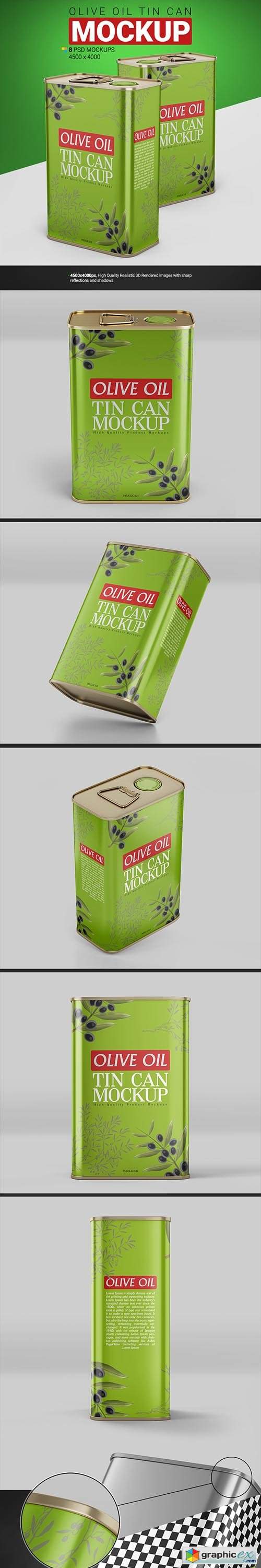 Olive Oil Tin Can Mockup 
