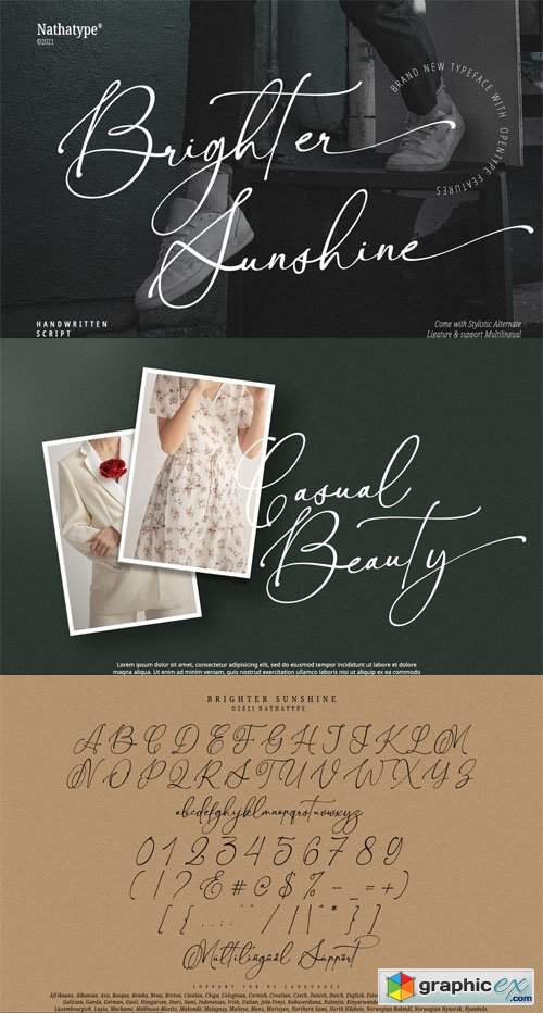 Brighter Sunshine - Handcrafted Font 