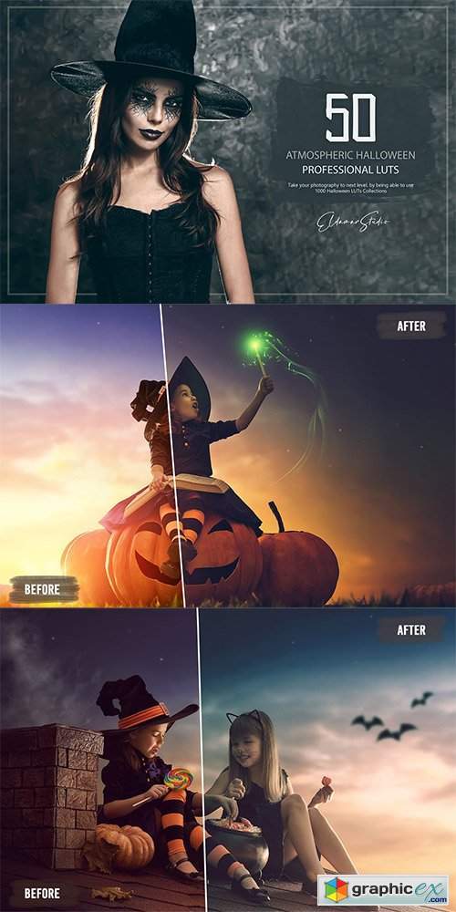 50 Atmospheric Halloween LUTs and Presets Pack