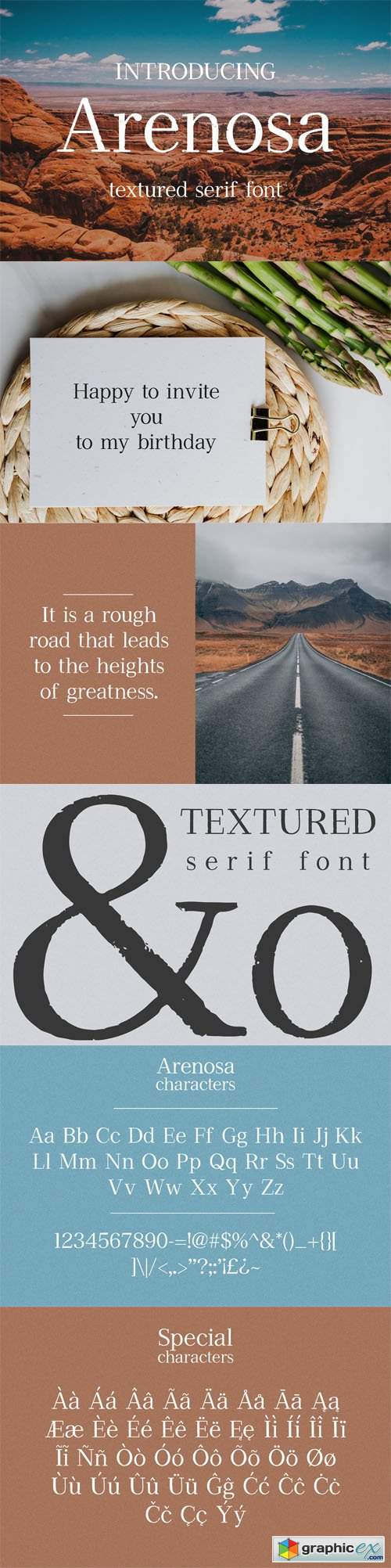  Arenosa - Textured Serif Font 