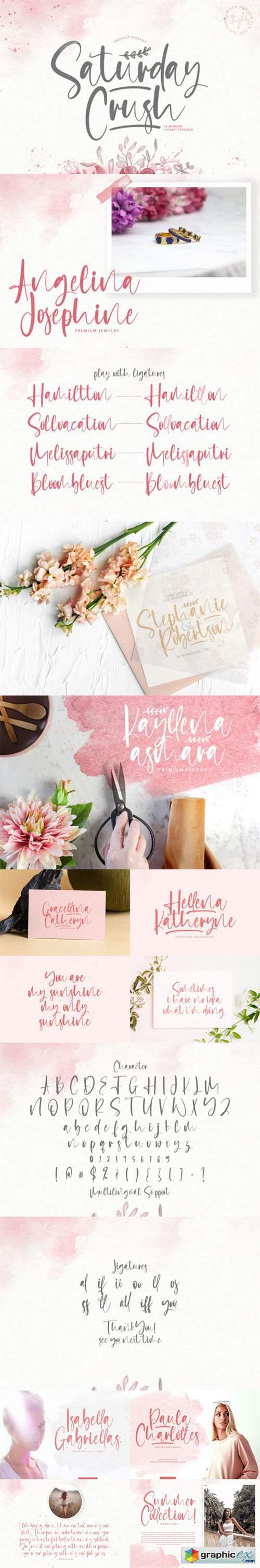  Saturday Crush - Lovely Script Font 