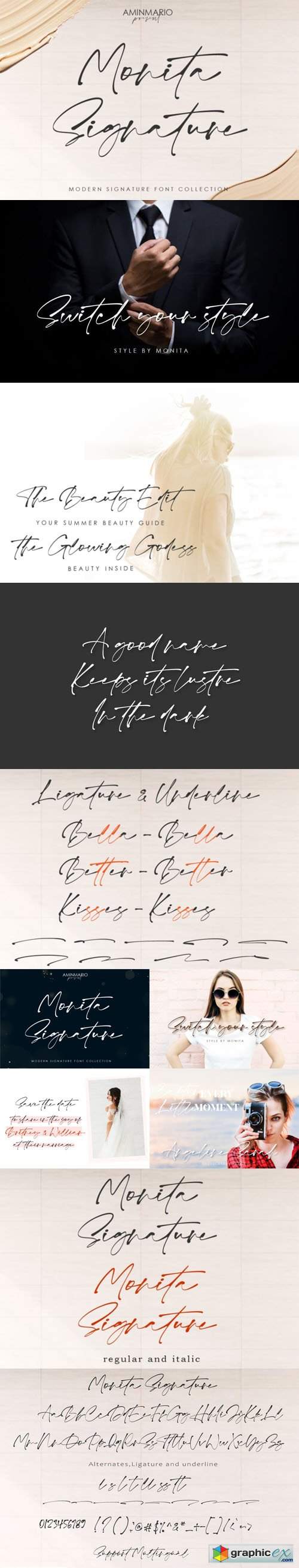  Monita Signature - Elegant Script Font 