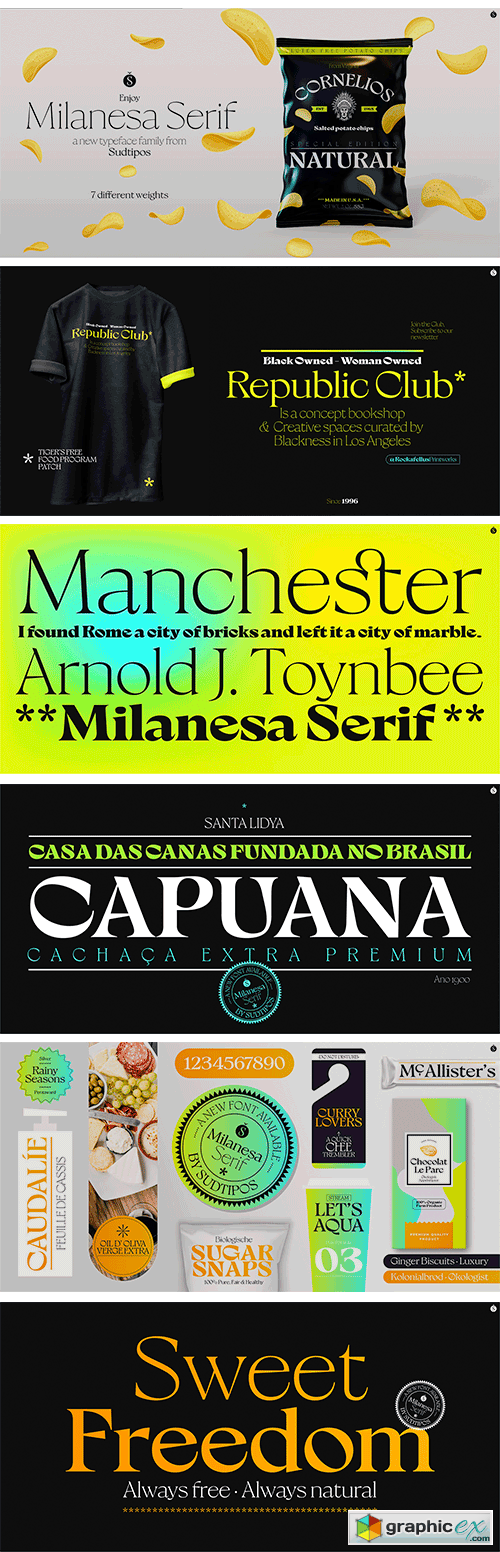 Milanesa Serif Font Family