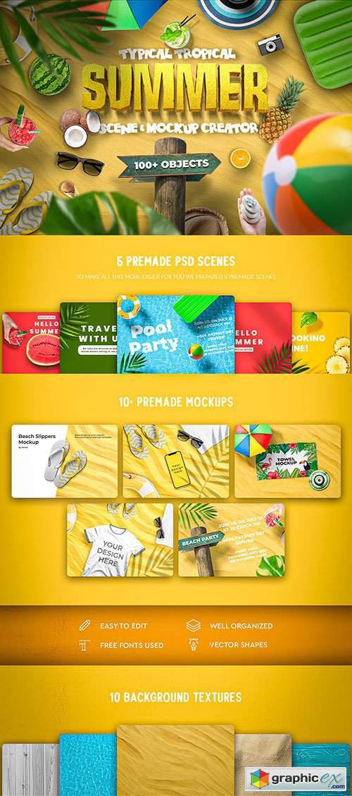 Summer Scene and Mockup Creator