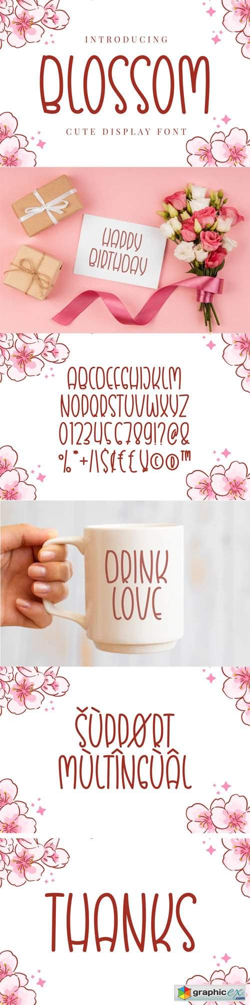  Blossom - Quirky & Cute Display Font 