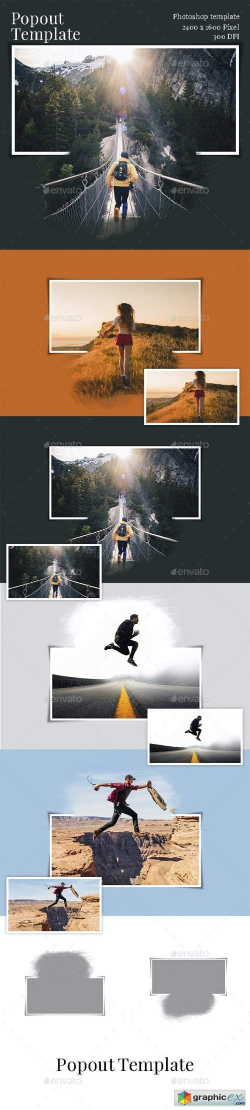 Popout Photo Template