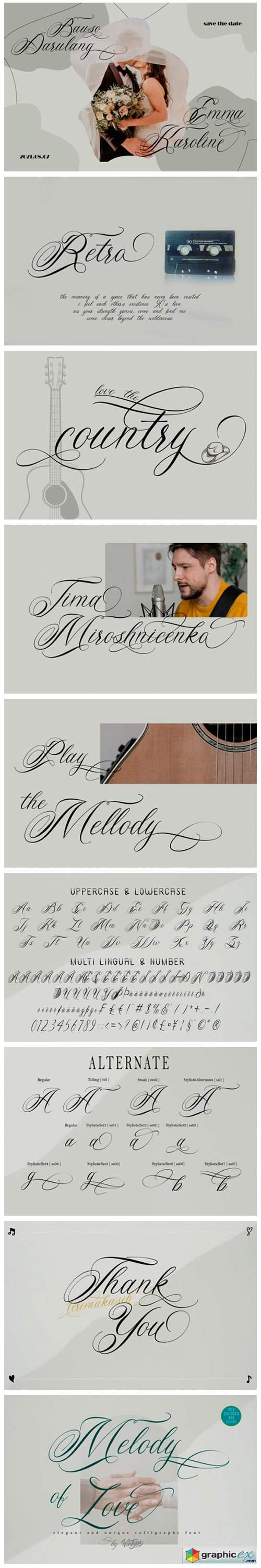  Melody of Love Font 