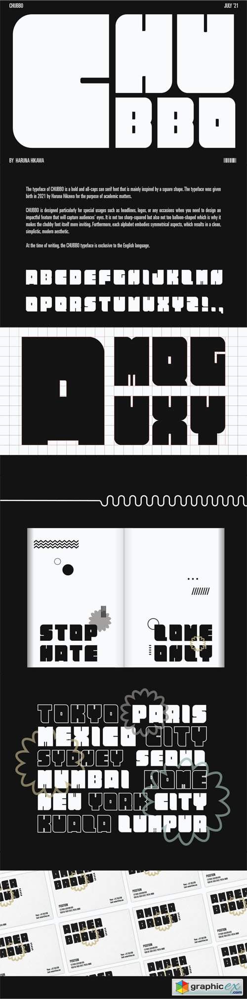  Chubbo Bold - All Caps Sans Serif Display Font 