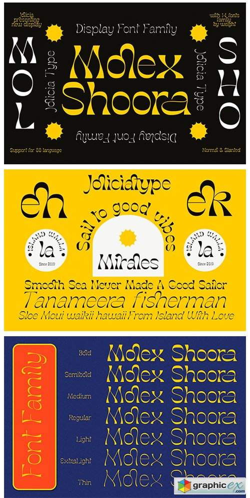 Molex Shoora | Reverse Contrast Font 