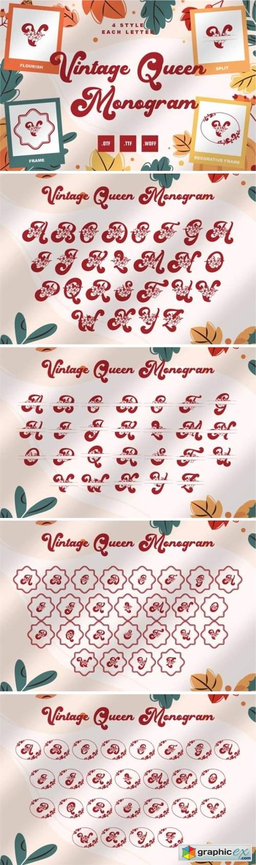  Vintage Queen Monogram Font 