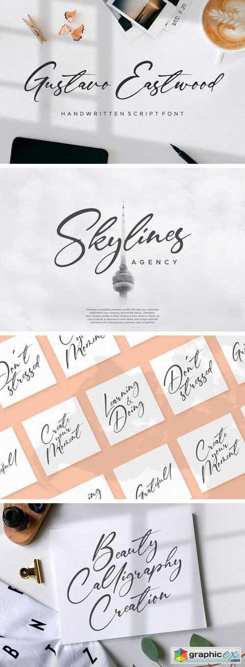  Gustavo Eastwood Script Font 