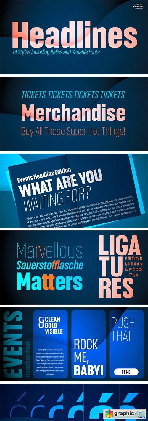  Headlines Font Family 