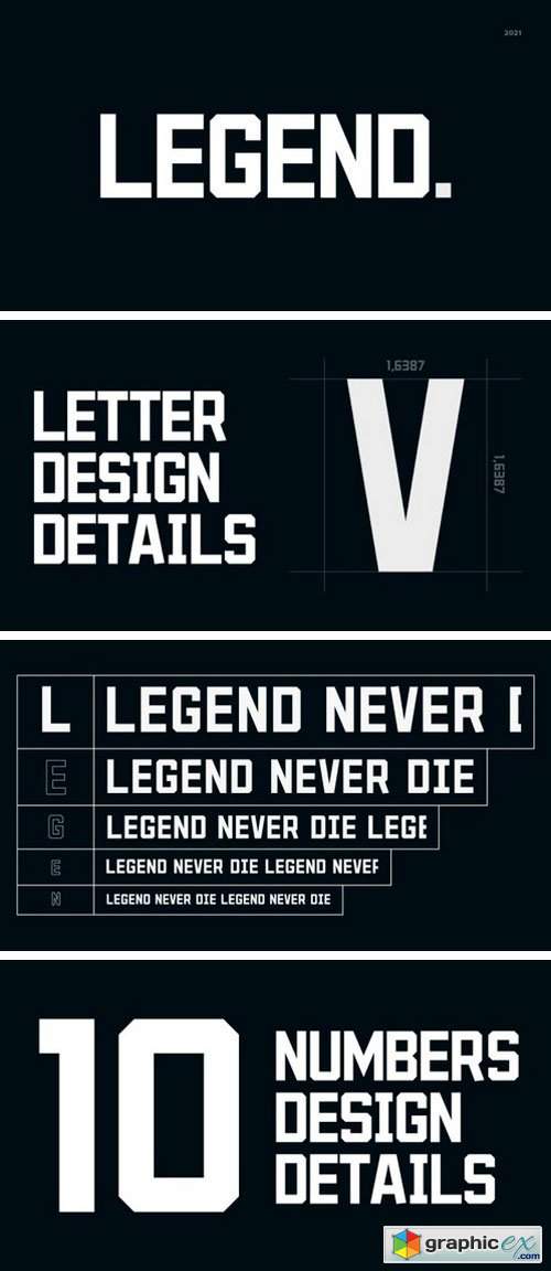  Legend Display Font 