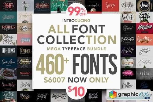  All Fonts Collection - Mega Typeface Bundle 