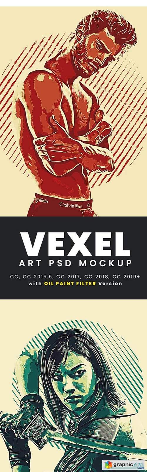  VEXEL Art Effect PSD Mockup 
