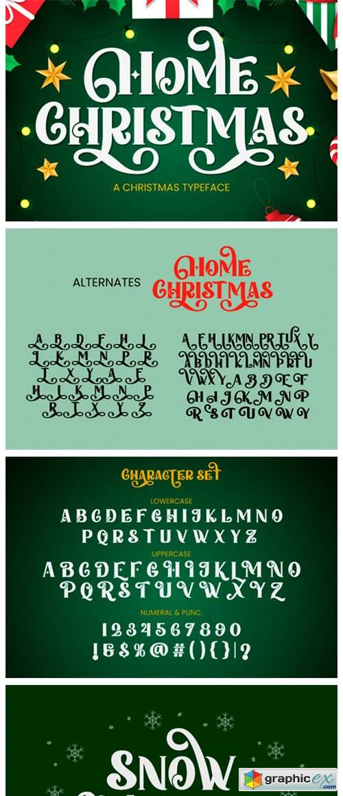  Home Christmas Font 