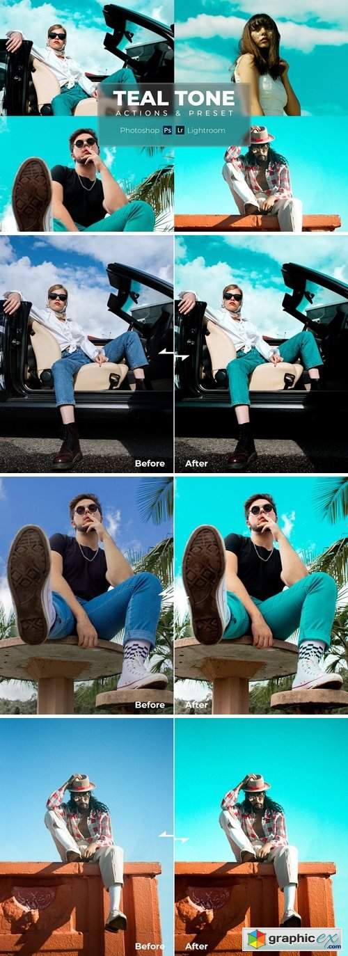  Lightroom Presets & Photoshop Actions - Teal Tone 