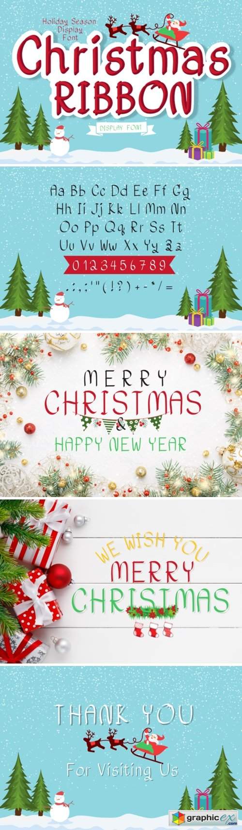  Christmas Ribbon Font 