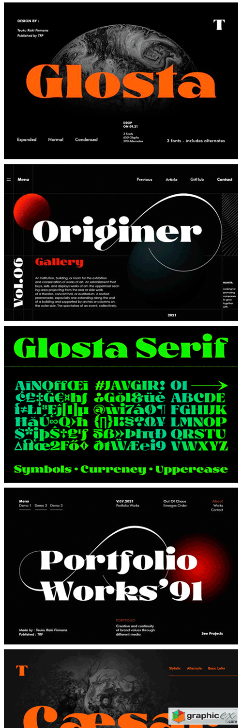  Glosta Font 