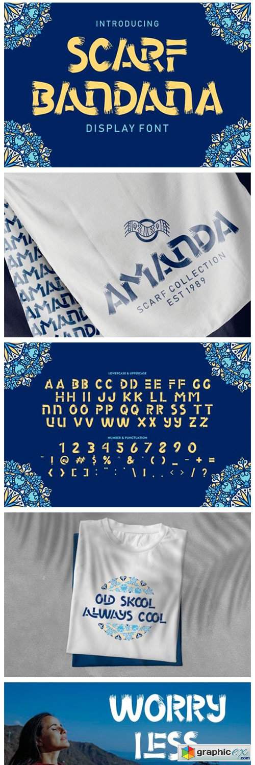  Scarf Bandana Font 