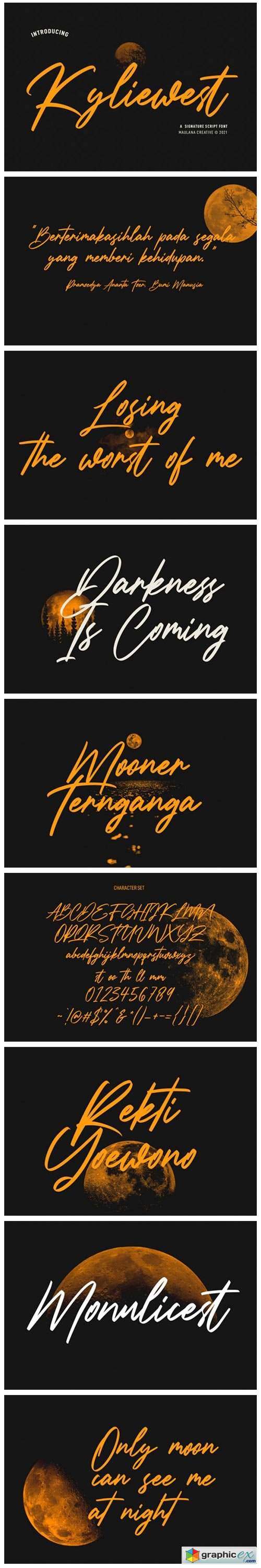  Kyliewest Signature Font 