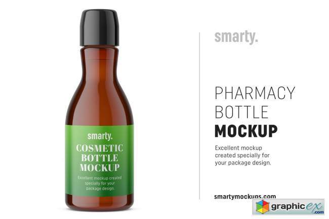 Amber pharmacy bottle mockup 3755843