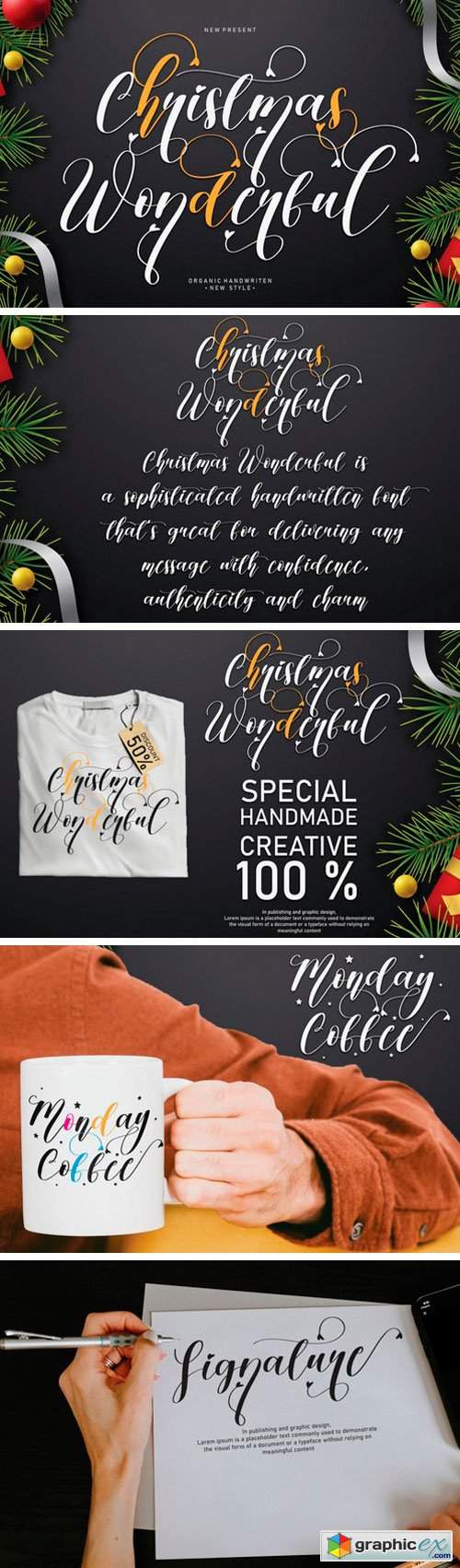  Christmas Wonderful Script Font 