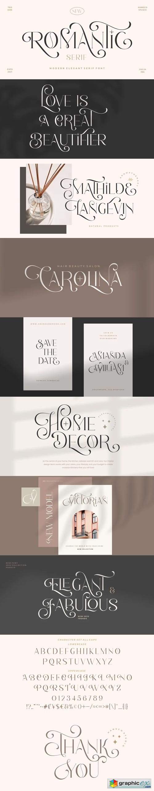  Romantic Serif Font 