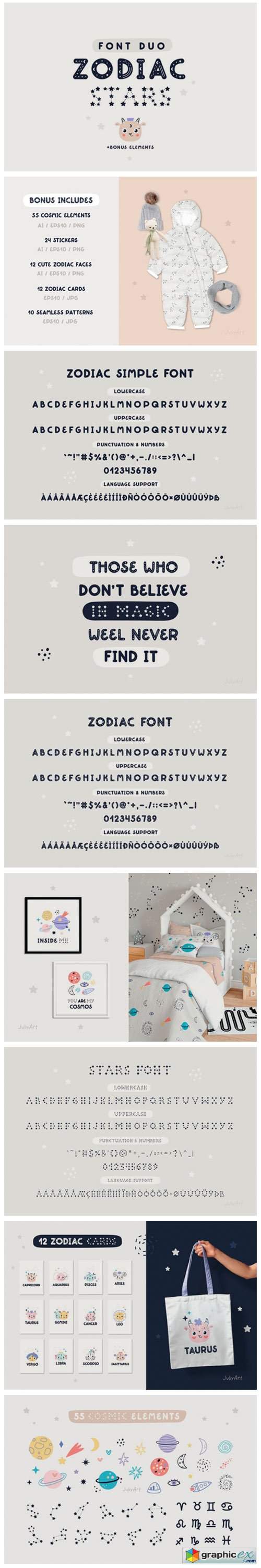  Zodiac Stars Font 