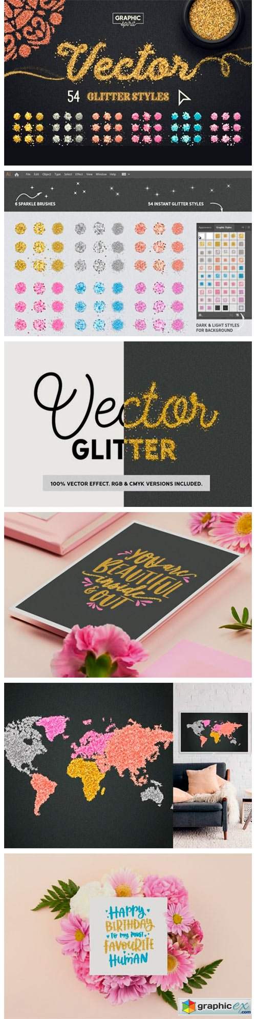  Vector Glitter for Adobe Illustrator 